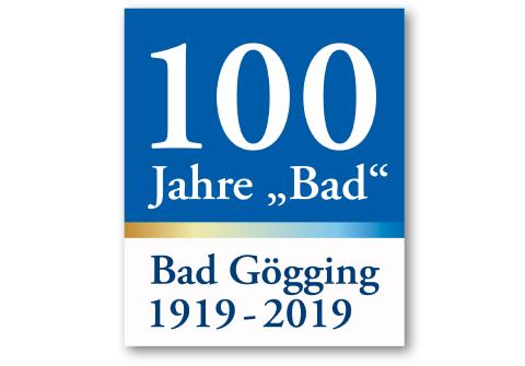 100 Jahre "Bad" Gögging Logo mit Schatten